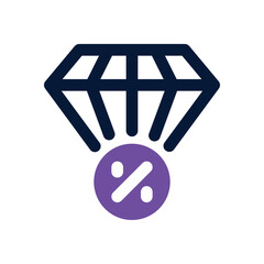 diamond duotone icon. Sleek and modern vector icon for websites, mobile apps, marketing materials, and corporate design. Fully scalable and ready to use.