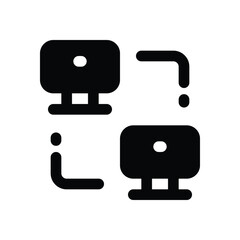 network glyph icon. Strong and solid vector icon for websites, mobile interfaces, presentations, and visual branding. High quality and easy to edit.