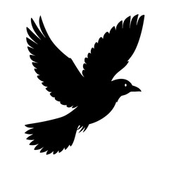 Obraz premium Flying Bird Silhouette vector illustration