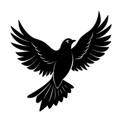 Flying Bird Silhouette vector illustration