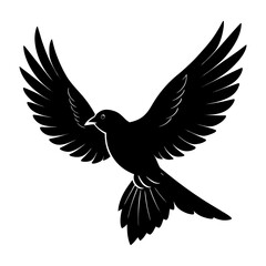 Obraz premium Flying Bird Silhouette vector illustration