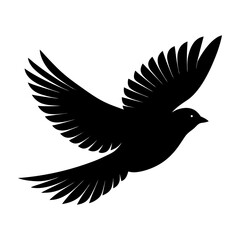 Flying Bird Silhouette vector illustration