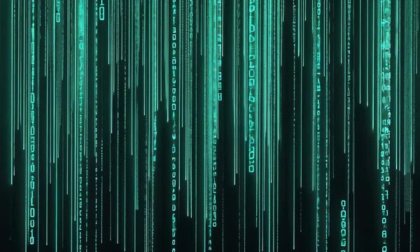 digital data stream matrix effect background