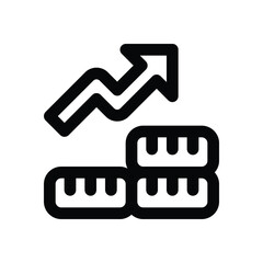 investment line icon. Clean and minimalist vector icon for websites, mobile apps, presentations, and logos. Fully scalable and customizable for any project.