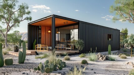 Modern desert container home design