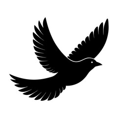 Obraz premium Flying Bird Silhouette vector illustration