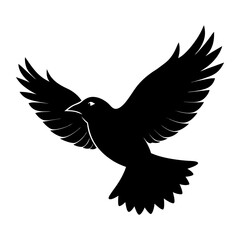 Obraz premium Flying Bird Silhouette vector illustration