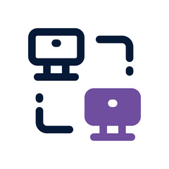 network dual tone icon. Sleek and modern vector icon for websites, mobile apps, marketing materials, and corporate design. Fully scalable and ready to use.