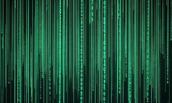 digital data stream matrix effect background