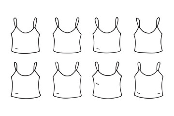 Camisole line art illustration 