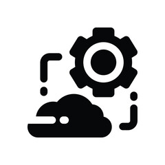 setting glyph icon. Strong and solid vector icon for websites, mobile interfaces, presentations, and visual branding. High quality and easy to edit.