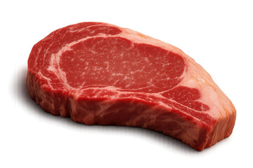 Obraz premium Raw ribeye steak isolated on transparent background