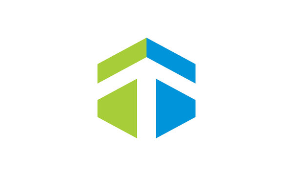 polygon arrow up vector logo