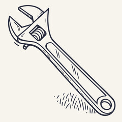 wrench on white