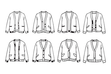 Cardigan line art