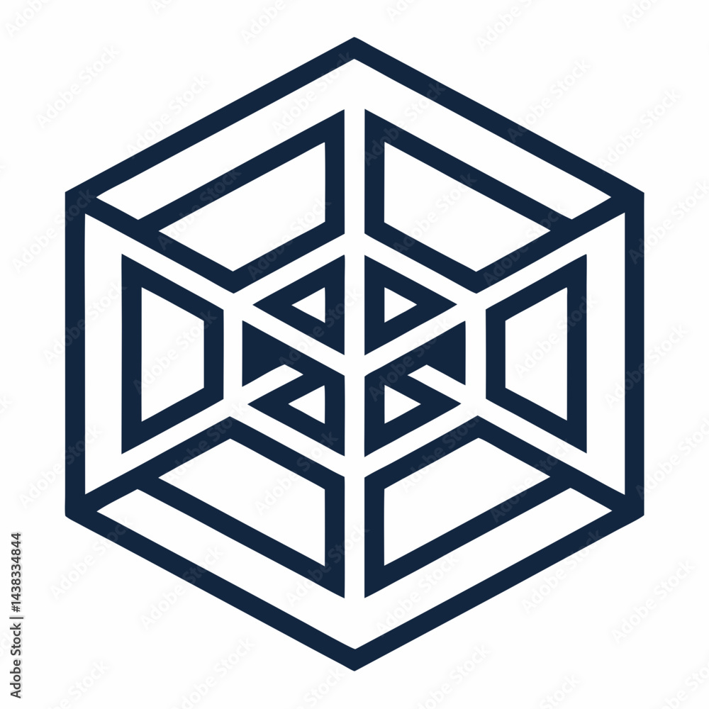 Poster geometric hexagon design perfect for branding logos and icons a scalable graphic resource