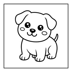  Kawaii Dog Coloring Pages For Kids 
