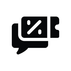 chat glyph icon. Strong and solid vector icon for websites, mobile interfaces, presentations, and visual branding. High quality and easy to edit.
