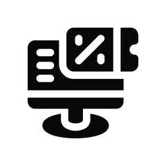 computer glyph icon. Strong and solid vector icon for websites, mobile interfaces, presentations, and visual branding. High quality and easy to edit.