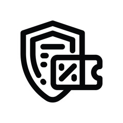 shield line icon. Clean and minimalist vector icon for websites, mobile apps, presentations, and logos. Fully scalable and customizable for any project.