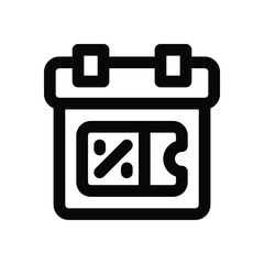 calendar line icon. Clean and minimalist vector icon for websites, mobile apps, presentations, and logos. Fully scalable and customizable for any project.