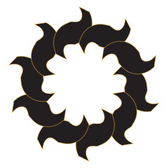 vector round logo design one