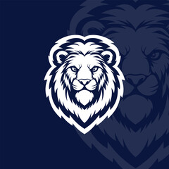 Lion mascot esport logo design illustration