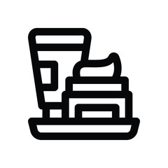 beauty product line icon. Clean and minimalist vector icon for websites, mobile apps, presentations, and logos. Fully scalable and customizable for any project.