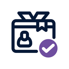 membership duotone icon. Sleek and modern vector icon for websites, mobile apps, marketing materials, and corporate design. Fully scalable and ready to use.