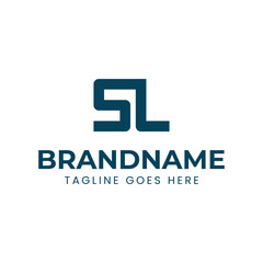 Fototapeta premium Letters SL Monogram Logo, suitable for any brand with LS or SL initials