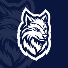 Fox head mascot esport logo illustration