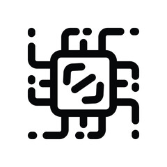 chip line icon. Clean and minimalist vector icon for websites, mobile apps, presentations, and logos. Fully scalable and customizable for any project.