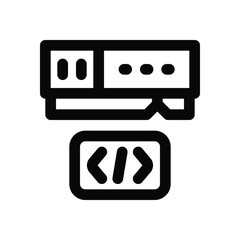 ram line icon. Clean and minimalist vector icon for websites, mobile apps, presentations, and logos. Fully scalable and customizable for any project.