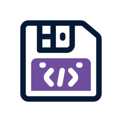 floppy disc dual tone icon. Sleek and modern vector icon for websites, mobile apps, marketing materials, and corporate design. Fully scalable and ready to use.