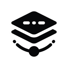 layer glyph icon. Strong and solid vector icon for websites, mobile interfaces, presentations, and visual branding. High quality and easy to edit.