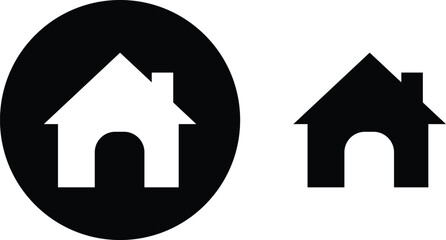 Home icons set. House symbol. A real estate objects and houses black flat and line vector collection isolated on transparent background. Investment, residential building, city, apartment.