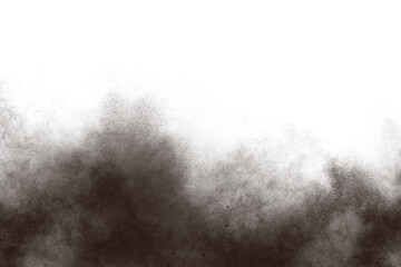 High-res isolated dust, sand, smoke, and cloud particles on transparent background. Brown sandstorm, smog, and dust explosion effects, perfect for compositing, overlays, and PNG design elements     