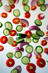 fresh vegetables on a white background