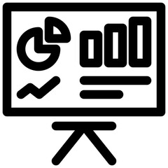 vector illustration of a whiteboard with presentation