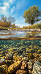 River Stones and Sunlight: Autumnal Nature