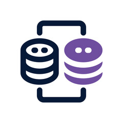transfer server duotone icon. Sleek and modern vector icon for websites, mobile apps, marketing materials, and corporate design. Fully scalable and ready to use.