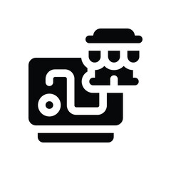 Fototapeta premium gps glyph icon. Strong and solid vector icon for websites, mobile interfaces, presentations, and visual branding. High quality and easy to edit.