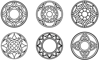  Ornate Circular Designs for Coloring or Decoration