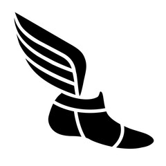 Winged sandal icon, fantasy shoe