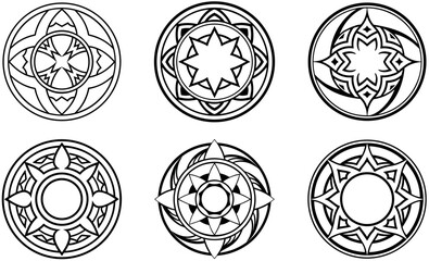  Ornate Circular Designs for Coloring or Decoration