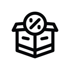 discount line icon. Clean and minimalist vector icon for websites, mobile apps, presentations, and logos. Fully scalable and customizable for any project.