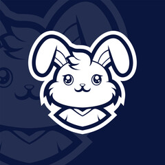 Cute bunny mascot esport logo character