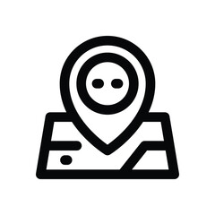 maps line icon. Clean and minimalist vector icon for websites, mobile apps, presentations, and logos. Fully scalable and customizable for any project.