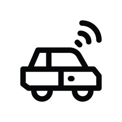 smart car line icon. Clean and minimalist vector icon for websites, mobile apps, presentations, and logos. Fully scalable and customizable for any project.