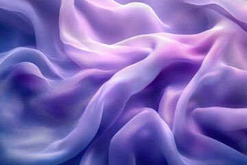 Obraz premium Draped purple chiffon fabric with gradient color, soft texture, elegant and luxurious.